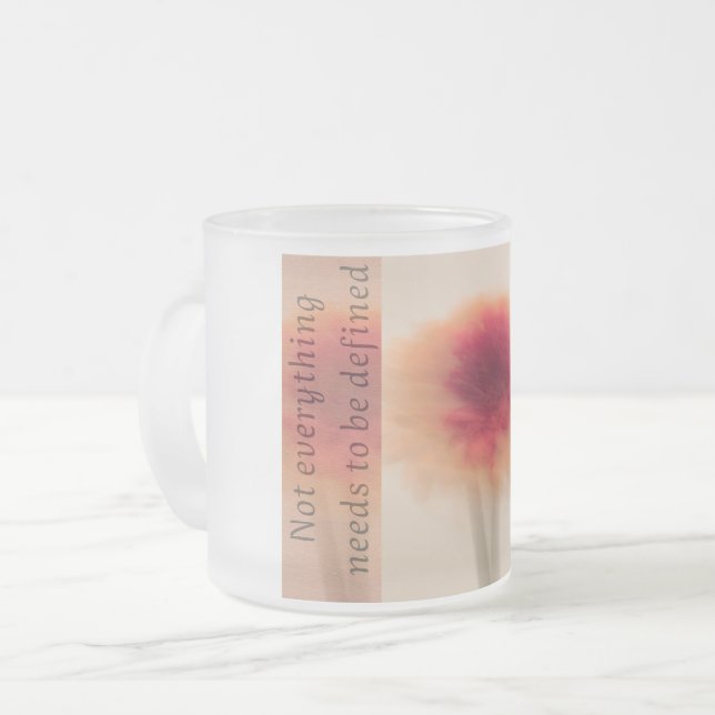 Minimal Abstract Floral Mug with Quote (Devant gauche)