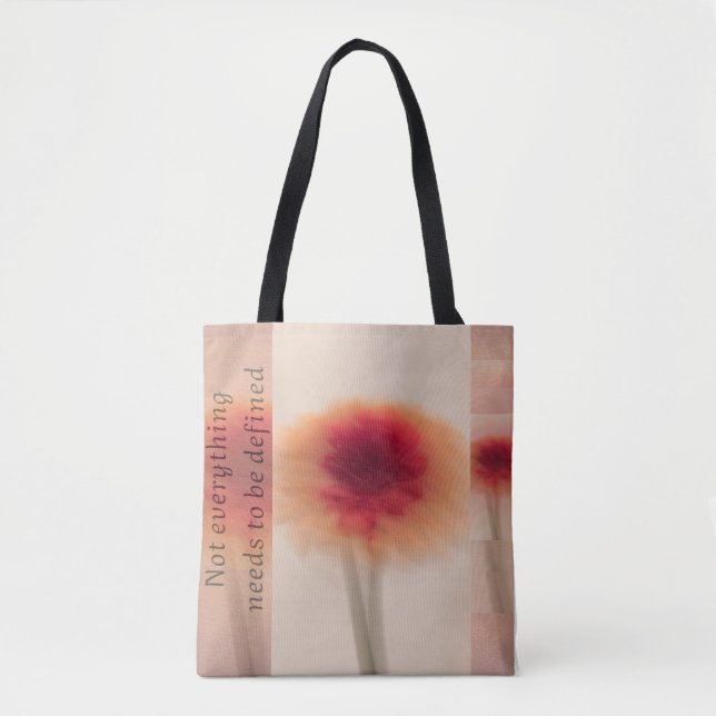 Minimal Abstract Flower Shoulder Tote Bag (Devant)
