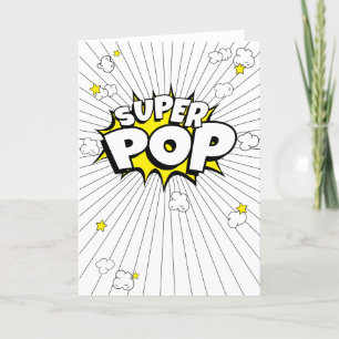 Minimal, amusant, SUPER POP! Carte bleue Pun Popco
