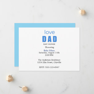 Minimal Baby boy Shower Invitation