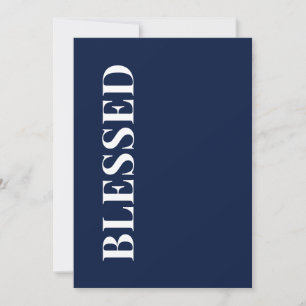 Minimal BLESSED   Carte de vœux de fêtes de Navy B