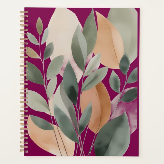 Minimal Botanical Leaf Pattern  (Devant)