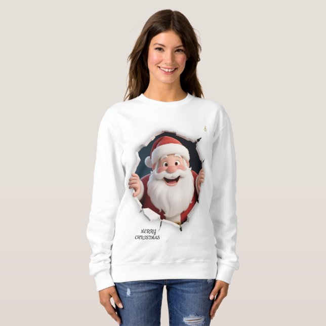 Minimal Christmas Sweatshirt | Modern Holiday Aest (Devant entier)