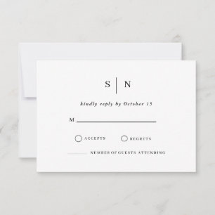 Minimal et chic   Mariage noir et blanc RSVP Ca