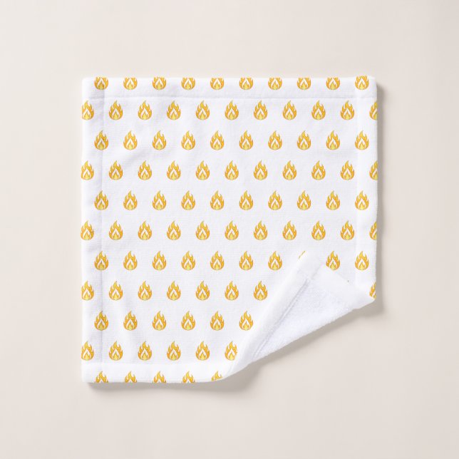 Minimal Fire Flame Icon Hot Lit Aesthetic Graphic (Gant de toilette)