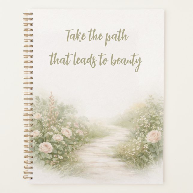 Minimal Garden Path Inspirational Planner (Devant)