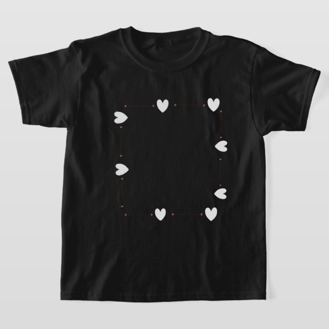 Minimal Heart Kids T-Shirt – Cute Love Design (Poser)