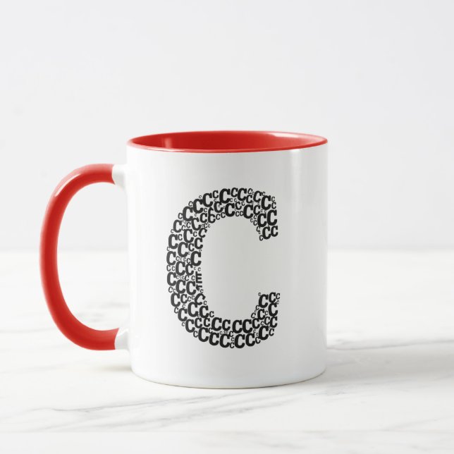 Minimal Letter C Typography Mug (Gauche)