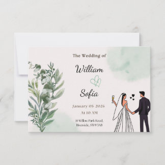 Minimal Modern Wedding Invitation