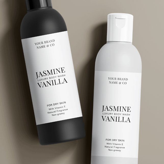 Minimal moderne 8 OZ Cosmo Bouteille Étiquette éta (Fully customizable product labels for cosmetic bottles with space for your nrand name & product info)