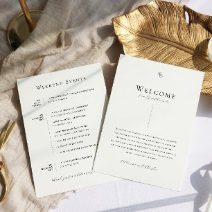 Minimal moderne Carte de bienvenue Mariage
