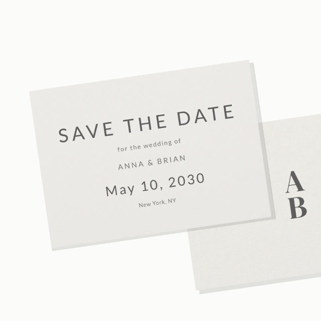 Minimal Moderne Faire-Part de Date de Mariage avec (Créateur téléchargé)