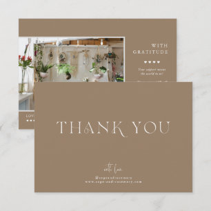 Minimal moderne   Merci d'affaires en latte beige