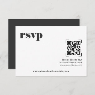 Minimal moderne   QR Code Mariage RSVP