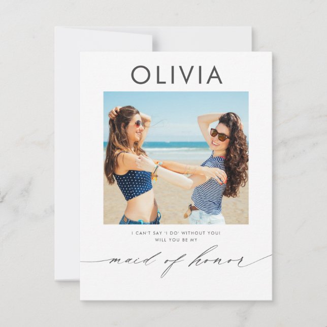 Minimal moderne serez-vous ma servante d'honneur p (Devant)