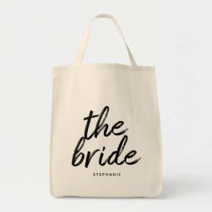 Minimal personnalisé Le Sac fourre-tout de mariée