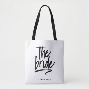 Minimal personnalisé Le Sac fourre-tout de mariée