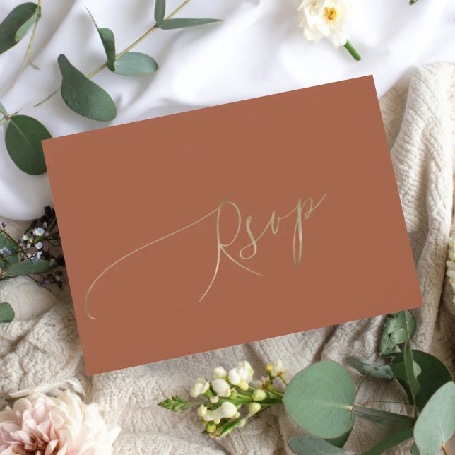 Minimal Terracotta Wedding RSVP (Créateur téléchargé)