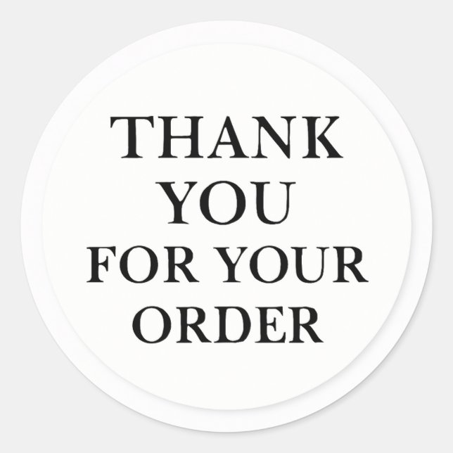 Minimal thanks for your order sticker (Devant)