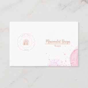 MINIMALISATION MODÈLE WATERCOLOR PINK CARTE DE VIS