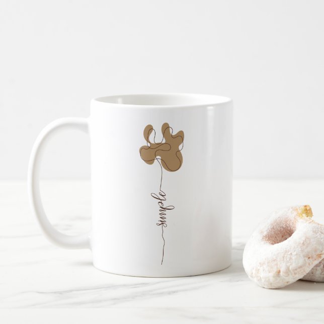 Minimalism Simple Flower Mug (Avec donut)