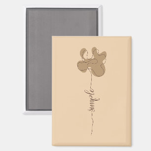 Minimalisme Aimant Fleur Simple