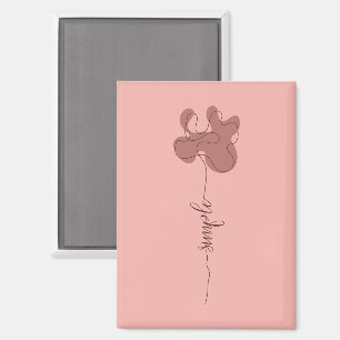 Minimalisme Aimant Fleur Simple