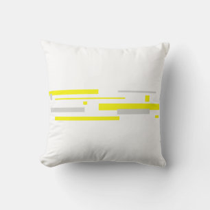 Minimalisme Art Abstrait Coussin Coussin gris jaun