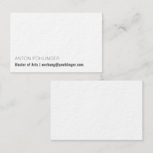 Minimalisme carte de visite en noir et blanc
