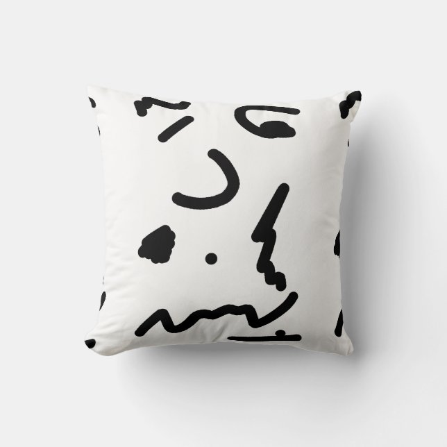 Minimalisme d'art Abstrait Coussin à oreiller (Recto)
