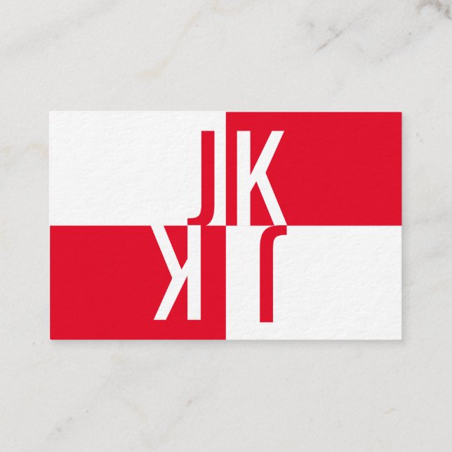 Minimalisme en carte de visite rouge (Dos)