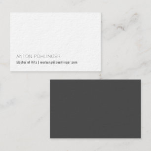 Minimalisme en gris foncé carte de visite