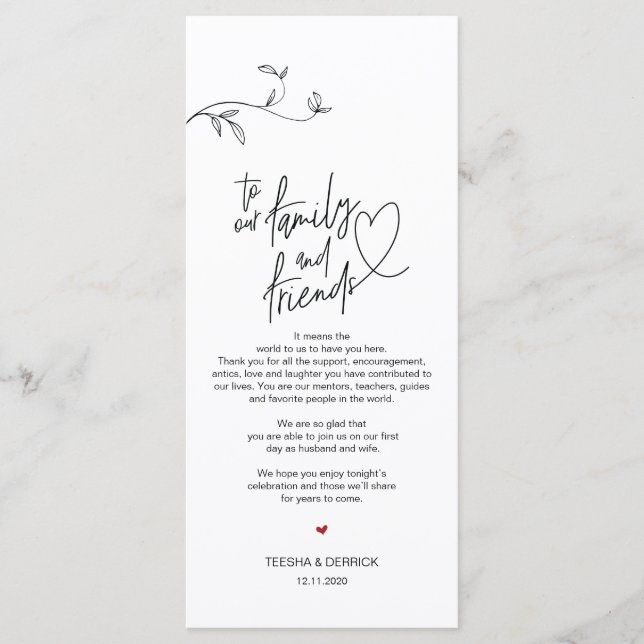 minimalisme moderne Cadre Carte de remerciements (Devant)