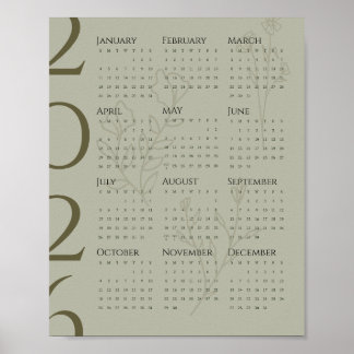 Minimalist 2026 Calendar Poster