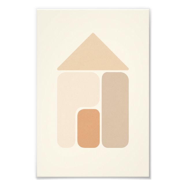 Minimalist Abstract House Poster  (Devant)