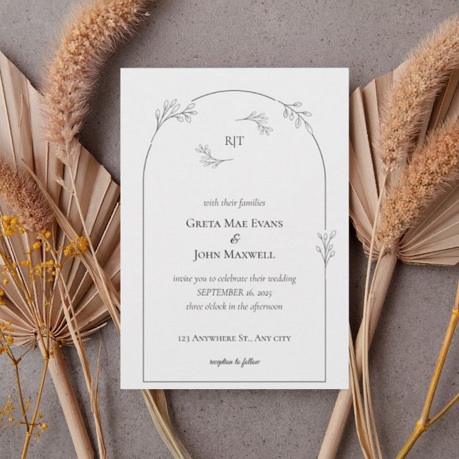 Minimalist Arch Wedding Invitation (Créateur téléchargé)