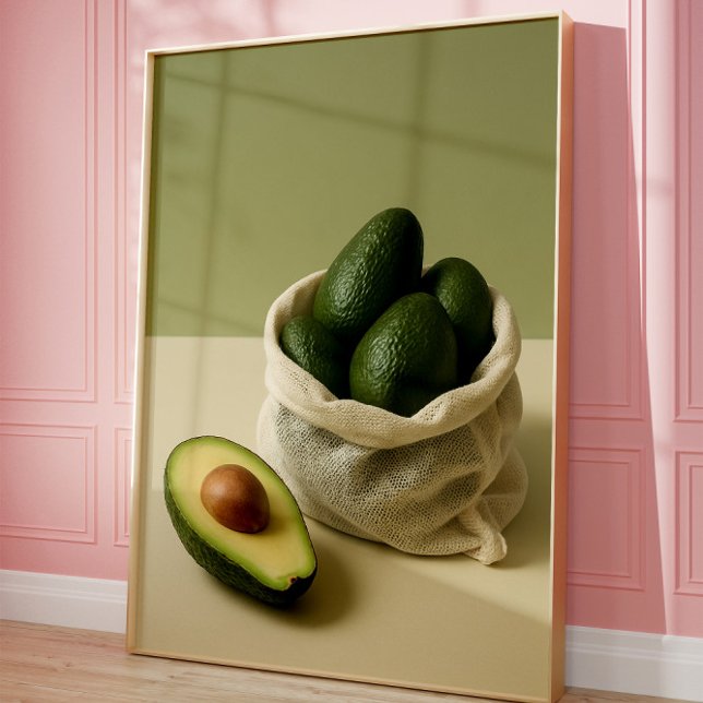 Minimalist Avocado Kitchen Wall Art Poster (Créateur téléchargé)