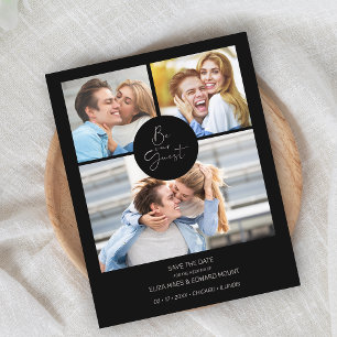 Minimalist Black Be our Guest 3 Photos Mariage