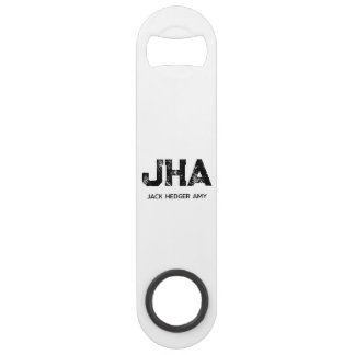 MINIMALIST BLACK THREE LETTER MONOGRAM NAME WHITE