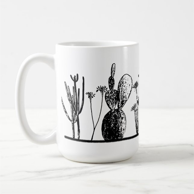 Minimalist Cactus Coffee Mug (Gauche)