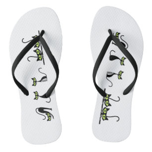 Minimalist Cats Tongs - Dessin au trait de chaton 