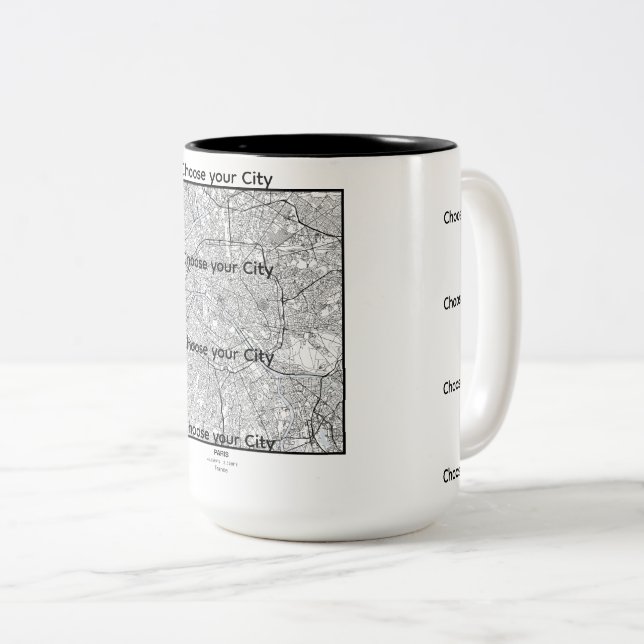 Minimalist City Map Mug EUROPE (Devant droit)