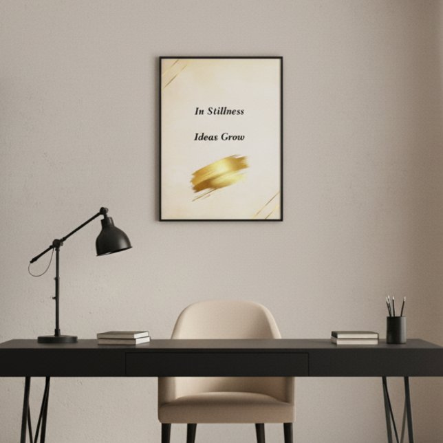 Minimalist Cream Gold Wall Art Quote Print Poster (Créateur téléchargé)
