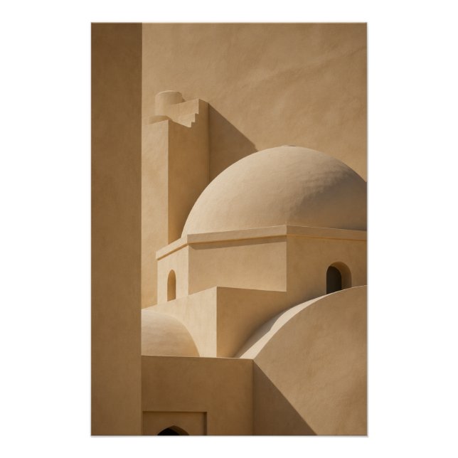 Minimalist Domed Architecture Wall Art Poster (Devant)
