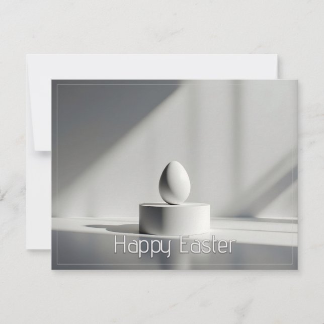 Minimalist Easter Egg on Modern Pedestal (Devant)