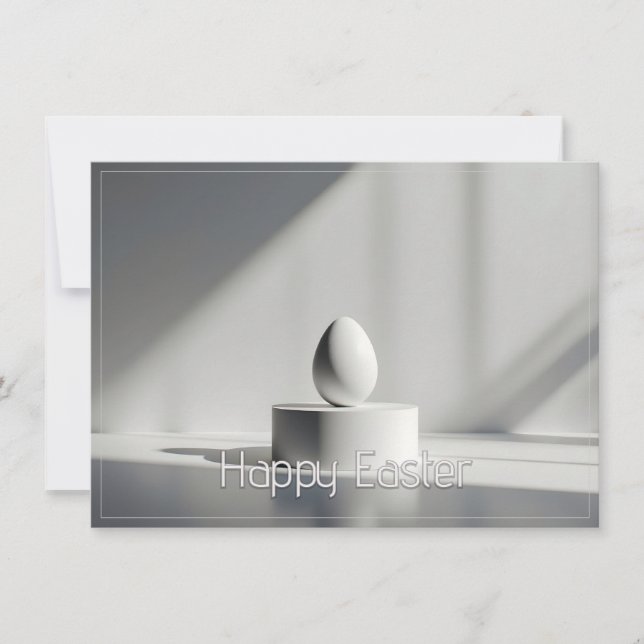 Minimalist Easter Egg on Modern Pedestal (Devant)