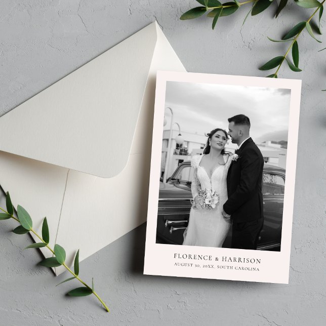 Minimalist Elegant Photo Wedding Save the Date  (Créateur téléchargé)