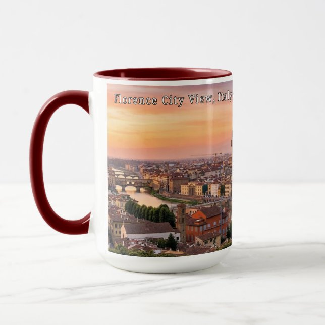 Minimalist Florence Italy Aesthetic City View Mug (Gauche)