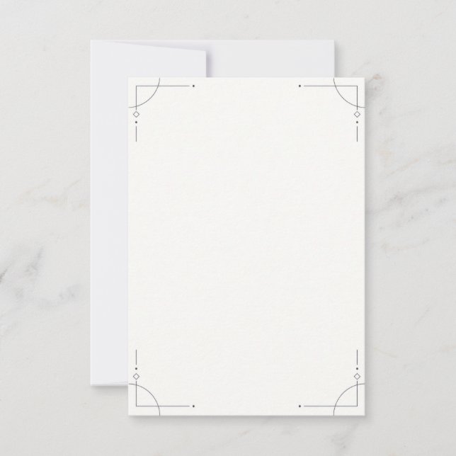 Minimalist Geometric RSVP Card (Devant)