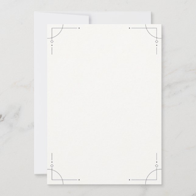 Minimalist Geometric Wedding Invitation (Devant)
